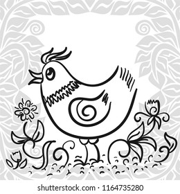 Beautiful bird. Vector illustration