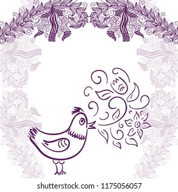 Beautiful bird. Vector illustration