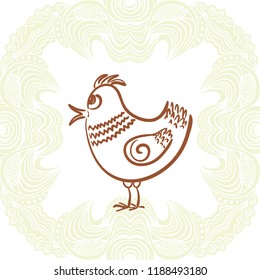 Beautiful bird. Vector illustration
