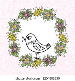 Beautiful bird. Vector illustration
