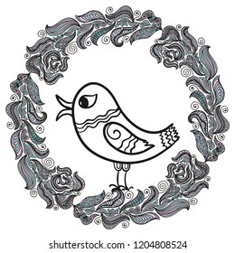 Beautiful bird. Vector illustration