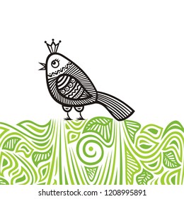 Beautiful bird. Vector illustration