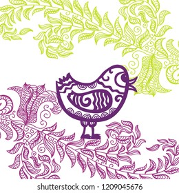 Beautiful bird. Vector illustration