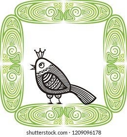 Beautiful bird. Vector illustration