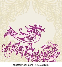 Beautiful bird. Vector illustration