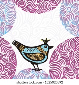 Beautiful bird. Vector illustration