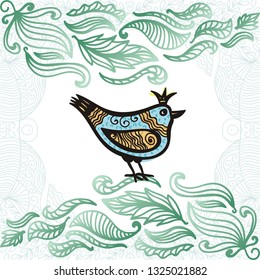 Beautiful bird. Vector illustration