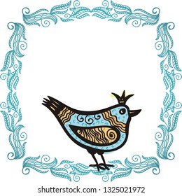 Beautiful bird. Vector illustration