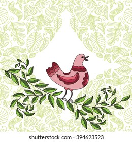 Beautiful bird vector illustration