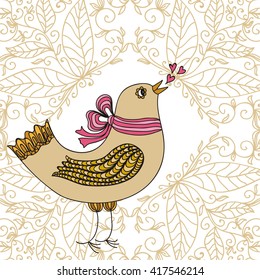 Beautiful bird vector illustration