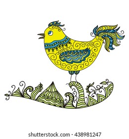 Beautiful bird. Vector illustration.