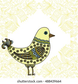Beautiful bird. Vector illustration.