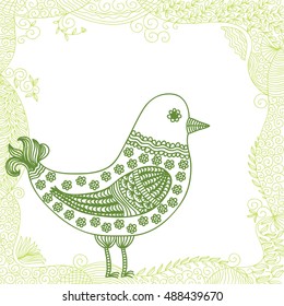 Beautiful bird. Vector illustration.