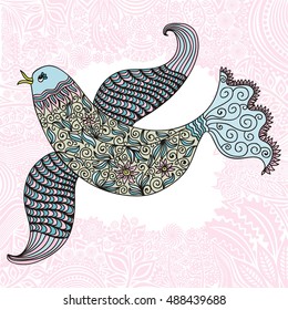Beautiful bird. Vector illustration.