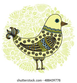 Beautiful bird. Vector illustration.