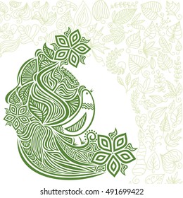 Beautiful bird. Vector illustration.