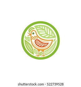 Beautiful bird. Vector illustration.