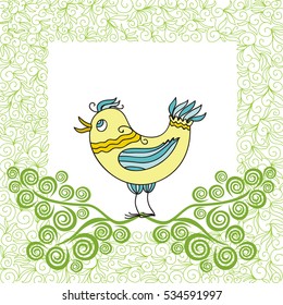 Beautiful bird. Vector illustration.
