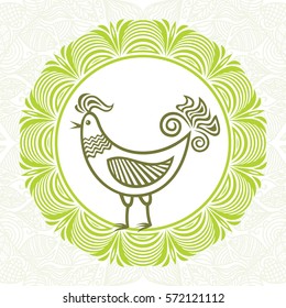 Beautiful bird. Vector illustration.