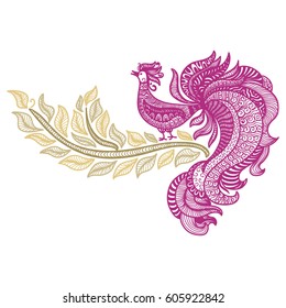 Beautiful bird. Vector illustration.