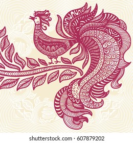 Beautiful bird. Vector illustration.