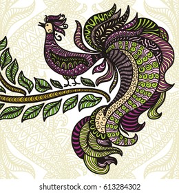 Beautiful bird. Vector illustration.