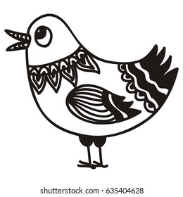 Beautiful bird. Vector illustration.