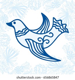 Beautiful bird. Vector illustration.