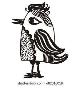 Beautiful bird. Vector illustration.