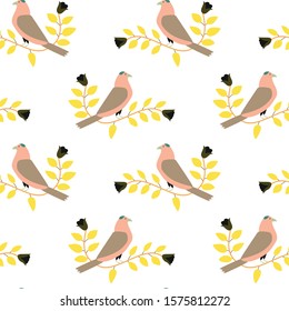 Beautiful Bird vector seamless repeat pattern wall tiles, Decor For home, Moroccan tiles, ornaments, or wall decor on marble, it also can be used for wallpaper, linoleum, textile, webpage.
