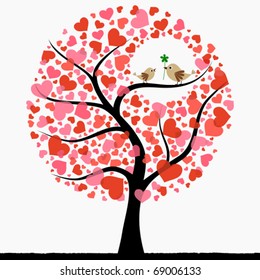 Beautiful birds in love