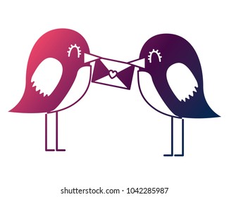 beautiful birds with message in beak lovely