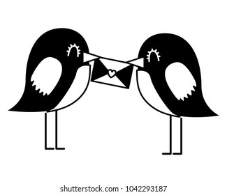 beautiful birds with message in beak lovely