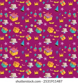 beautiful birthday decorative background pattern