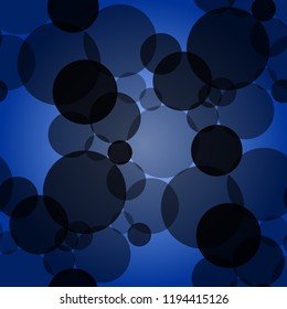 beautiful black and blue seamless pattern