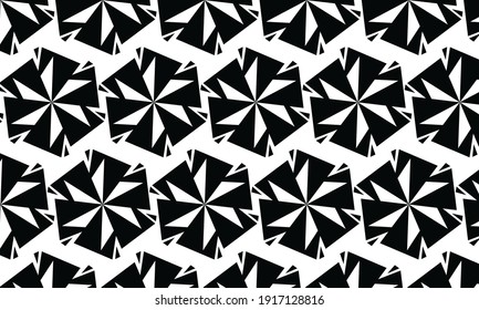 Beautiful black color abstract seamless pattern background design. Flower style pattern design. Creative background design. Vector illustration