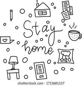 beautiful black doodle stay home