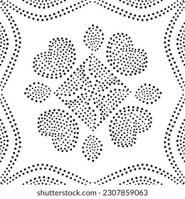 Hermoso patrón de diseño con puntos negros