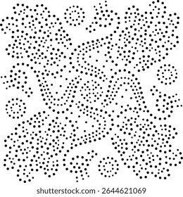 Padrão de design de pavão pontilhado preto bonito. Pode ser usado para bordados, tecido, almofada, tapete, cortina, papel de parede, cartão, capa, arte de parede ou como um elemento de design individual.