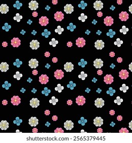 beautiful black flower pattern design