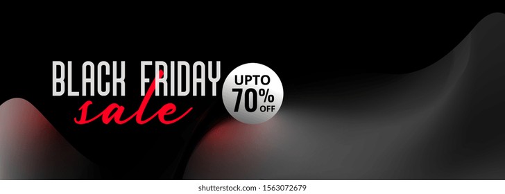 beautiful black friday 3d style sale banner design