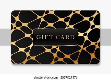 Beautiful Black Gift Card Design Template Stock Vector (Royalty Free ...