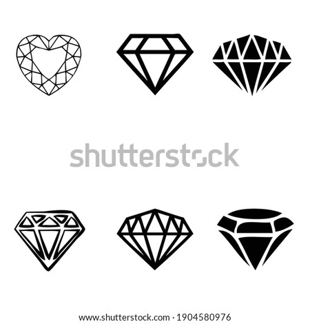 beautiful black icon of diamonds vector design
