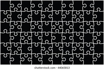 Beautiful black jigsaw puzzle vector