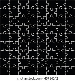 Beautiful black jigsaw puzzle vector