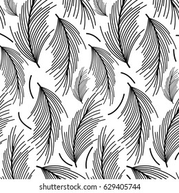 beautiful black leaves pattern background