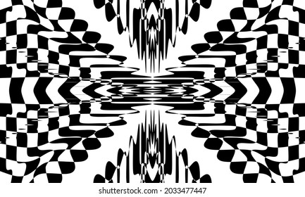 beautiful black pattern op art style modern wallpaper