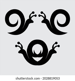 Beautiful Black Snail Vector File and high Quality Image