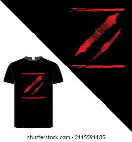 Beautiful Black T-Shirt with Scenery