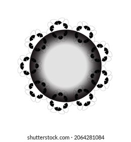 Hermoso diseño de Círculo Vector Negro